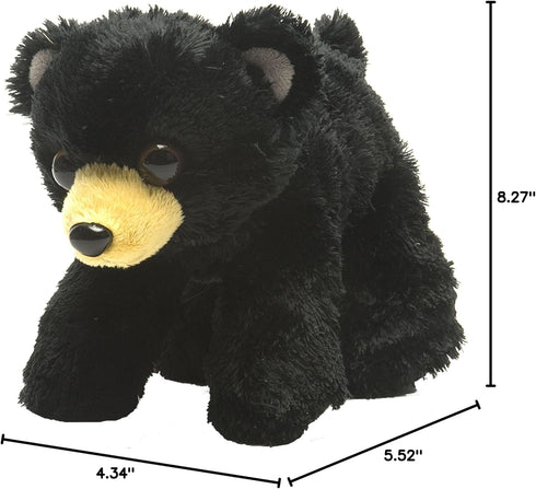 Wild Republic Black Bear Plush, Stuffed Animal, Plush Toy, Gifts for Kids, Hug’Ems 7" , Bear Black...